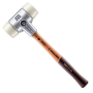 Молоток щадний HALDER SIMPLEX Aluminium ручка дерево Hickory, &Oslash;60 бойок нейлон, 3108.060