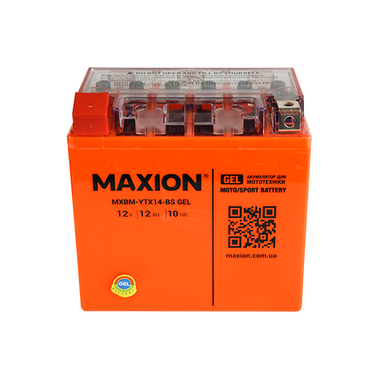 Мото акумулятор GEL YTX 14-BS MAXION (12V, 12A)