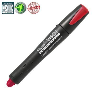 Сухой промышленный маркер PICA VISOR permanent Longlife Industrial Marker 990/40, красный