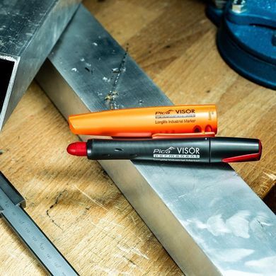 Сухой промышленный маркер PICA VISOR permanent Longlife Industrial Marker 990/40, красный