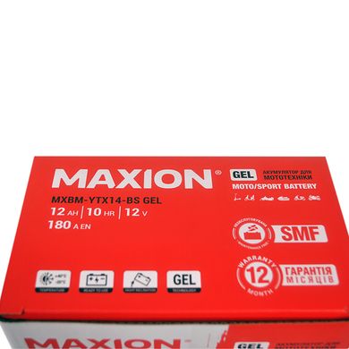 Мото аккумулятор GEL YTX 14-BS MAXION (12V, 12A)