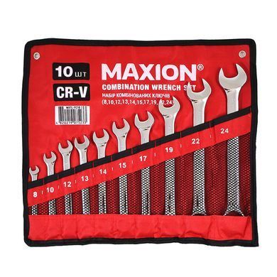 Набір комбінованих ключів 10 одиниць, Cr-V, MAXION MXTL- FC10, (8-24мм)