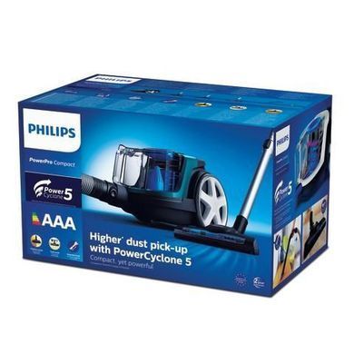 Пилосос Philips контейнерний 3000 series&nbsp;, 900Вт, конт пил -1,5л, НЕРА, турбощетка, черно-зеленый