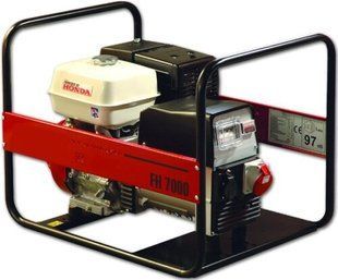 FOGO Генераторная установка FH7000 3ф-6,5кВт/1ф-4,0кВт, двиг. Honda, бак-6,2л, руч. старт