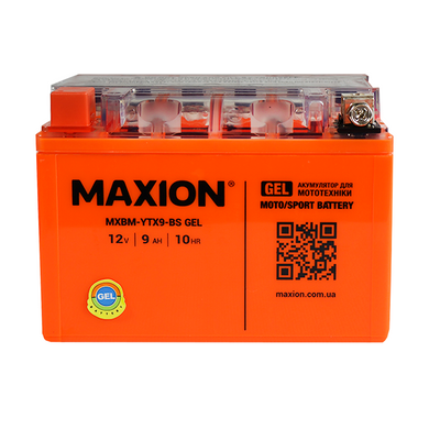 Мото акумулятор GEL YTX 9-BS MAXION (12V, 9A)