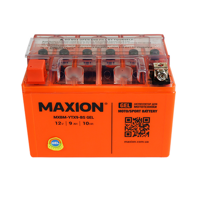 Мото аккумулятор GEL YTX 9-BS MAXION (12V, 9A)