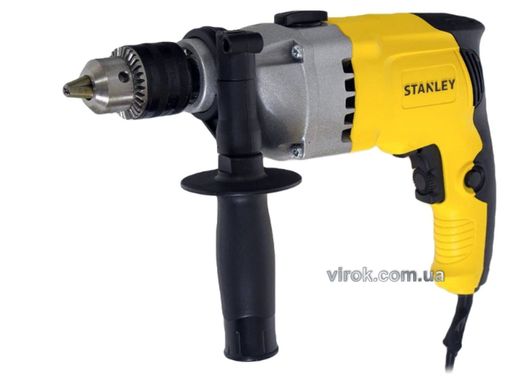 Дриль ударний мережевий STANLEY : P= 800 Вт. 0-3000 об/хв., ключний патрон Ø≤ 13 мм