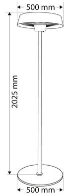 Neo Tools Инфракрасный обогреватель, напольный, 2000 ватт, высота 2.1 м, 50х50х20.2 см, IP34