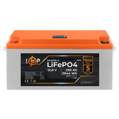 Аккумулятор LP LiFePO4 12V (12,8) - 230 Ah (2944Wh) (BMS 80A/40A) пластик