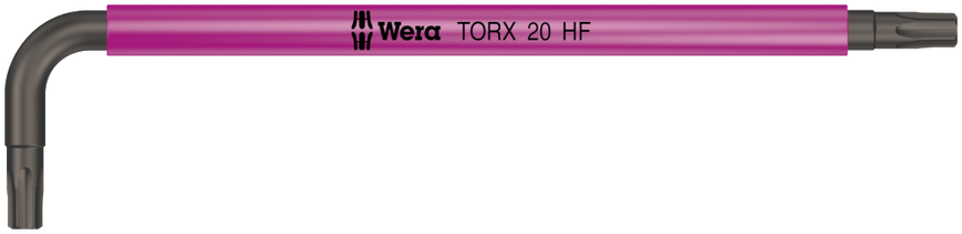 Г-образный ключ WERA, 967 SXL HF TORX® Multicolour, фиксирующей функцией, удлиненный, 05024477001, TX27×172мм