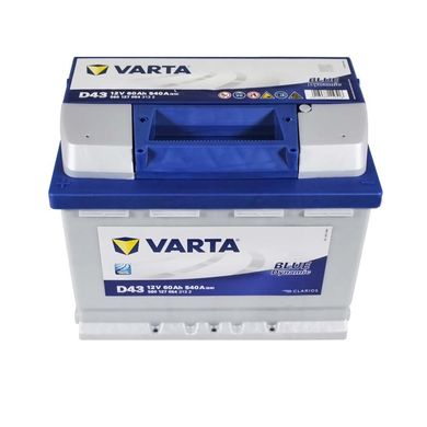 Автомобільний акумулятор VARTA Blue Dynamic (D43) 60Ah 540A L+ (L2X)