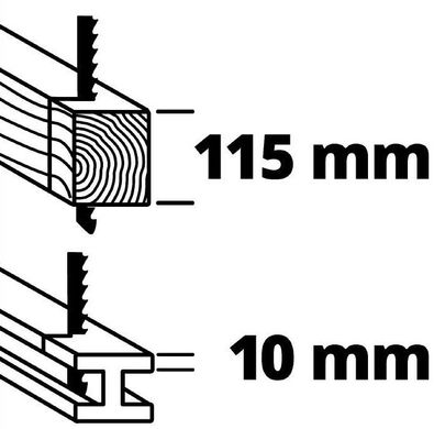 Einhell Пила шабельна TC-AP 690 E, 690 Вт, 20 мм, 0-2800 об./хв, 115 мм