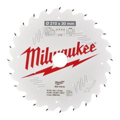 Диск пиляльний PFTE MILWAUKEE, діаметр 210х30х1,9 мм, 24 зуб.