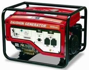 Генератор Daishin SEB7000HA, 230В/50Гц,5.5 кВа,GX390H2, AVR, 25л, 2x16A, 9год, 12V-8.3A, 87кг