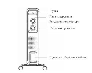 Metier Радиатор масляный 1500Вт, 7 секций, 3 реж. работы, термостат