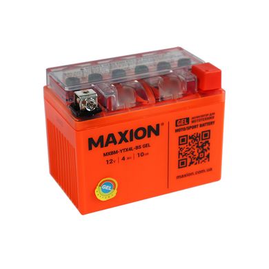 Мото аккумулятор GEL YTX 4L-BS MAXION (12V, 4A)