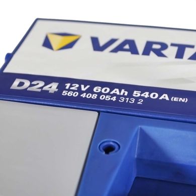 Автомобільний акумулятор VARTA Blue Dynamic (D24) 60Ah 540A R+ (L2)