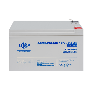 Аккумулятор мультигелевый LPM-MG 12V - 7.2 Ah