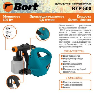 Розпилювач фарби електричний BORT BFP-500