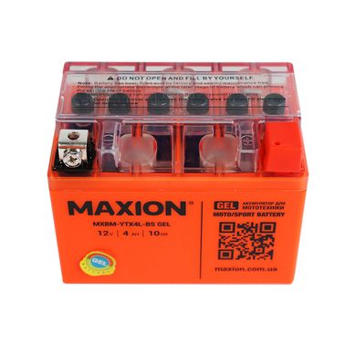 Мото акумулятор GEL YTX 4L-BS MAXION (12V, 4A)