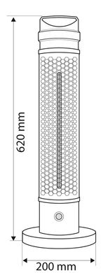 Neo Tools Инфракрасный обогреватель, колонный, 1000 Вт, 3 м2, 20х20х62 см, IP44