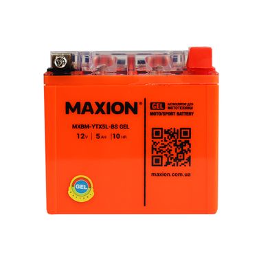 Мото акумулятор GEL YTX 5L-BS MAXION (12V, 5A)