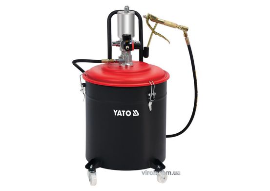 Мастильний апарат пневматичний YATO: бак- 30л, тиск- 0.8MPa, вихід. тиск- 300-400 Bar, шланг- 4м [1]