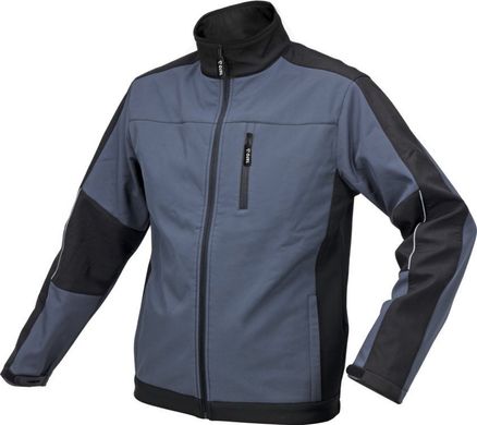 Куртка робоча SOFTSHELL YATO розмір L, чорно-темно-сіра, 3 кишені, 96% поліестер і 4% спандекс [10]