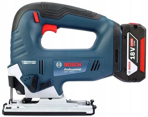 Bosch Лобзик GST 185-LI, аккумуляторный 18В, Акб 4Аг, 0-3500 об/мин, ход 26мм, кейс, 2кг