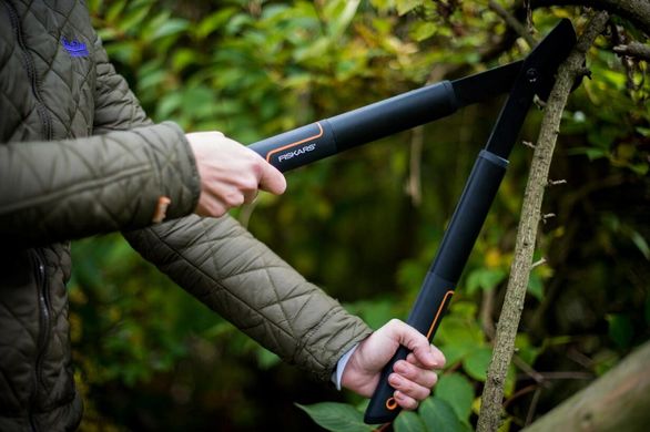 Великий плоский сучкоріз із загнутими лезами Fiskars SingleStep L38, 112460 (1001426)