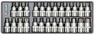 Whirlpower Набір головок зі вставкою Hex, Torx, Spline 1/2" 25од ложемент