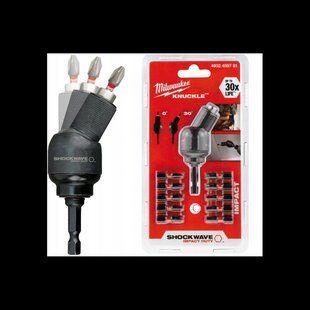 Угловая насадка KNUCKLE&trade;SHOCKWAVE&trade; + 10 бит в комплекте MILWAUKEE 4932459781
