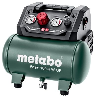 Metabo Компрессор BASIC 160-6 W OF PBASIC 160-6 W OF, ресивер 6л, 900Вт, 160л/мин, 8 бар, 8.4кг