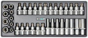 Whirlpower Набор головок со вставкой Torx, Spline 1/2" 36од ложемент