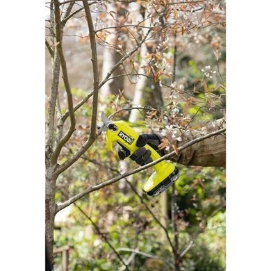 Ryobi Секатор Ryobi RY18SCA-115P 5133005563, аккумуляторный ONE+, 18В, АКБ 1.5 Ач, до 25 мм, с кобурой и точильной