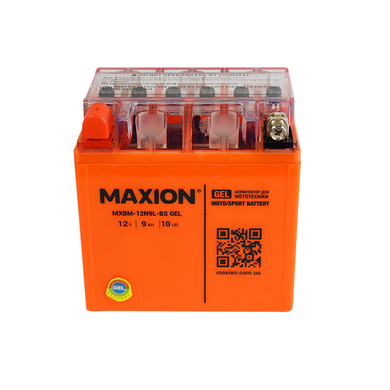 Мото аккумулятор GEL 12N 9L-BS MAXION (12V, 9A)