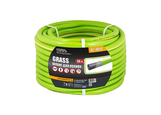 Шланг садовый для полива MASTERTOOL "GRASS" ¾" 50 м зеленый 92-1054