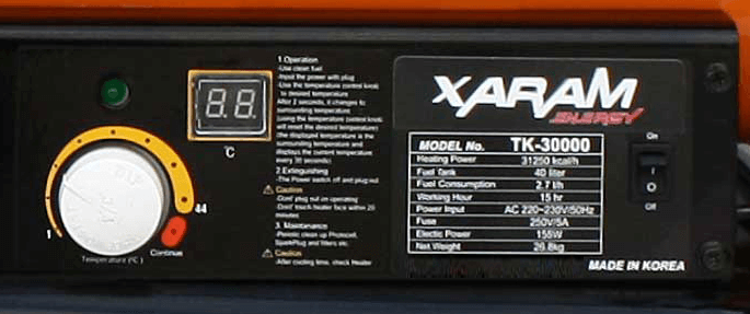 Нагрівач Xaram Energy TK-30000
