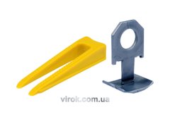 Кліпси і клини для викладання керамічної плитки VOREL : 1.5 мм, t≤ 14 мм. 300 + 100 шт. [1]