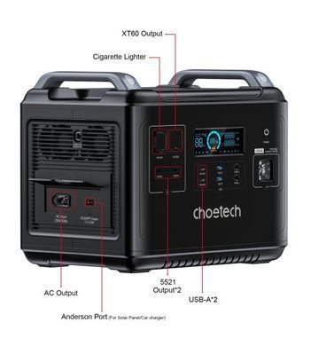 Choetech BS006-EU-BK Зарядная станция 2000Вт