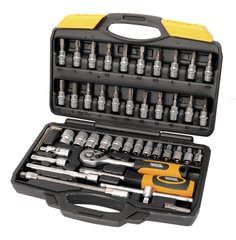 Набор насадок торцевых MASTERTOOL PROFI CrV 1/4" 4-14 мм трещотка 72Т 46 шт кейс 78-2047-PF