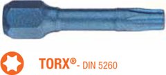 Насадка отверточная ударная USH Blue Shock: TORX T20 x 30 мм. Уп. 25 шт.