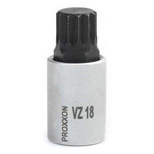 Головка c 12-зубцовой звездочкой на 1/2', для XZN болтов, длина 55 мм, размер VZ 18 мм Proxxon