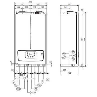 Котёл газовый конденсационный Immergas Victrix Tera V2 32 EU конденсационный двухконтурный 32кВт