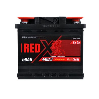 Автомобильный аккумулятор RED X (545 80) (L1) 50Ah 440A R+