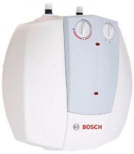 Водонагреватель электричество. BOSCH компакт Tronic 2000 T Mini, 10л, 1.5кВт, монтаж под раковиной, мех. ручки, B, белый
