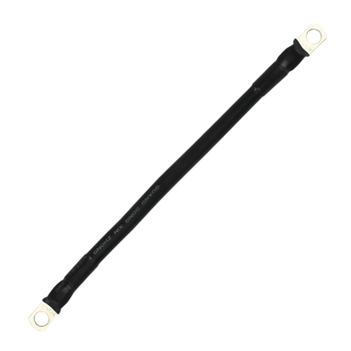 Провод медный для соединения АКБ 25 кв. мм - 20 см (с клеммами) черный