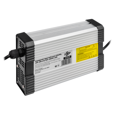 Зарядний пристрій для акумуляторів LiFePO4 48V (58.4V)-10A-480W-LED