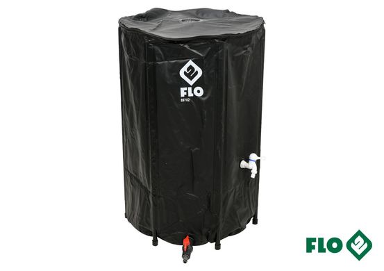 Бак сборный дождевой воды из ПВХ FLO: 250 л, Ø=3/4", Ø60 x 88 см, устойчив к УФ лучам