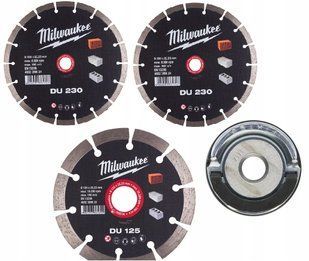 Комплект алмазных дисков PROMO DU 230+125+Fixtec гайка XL MILWAUKEE